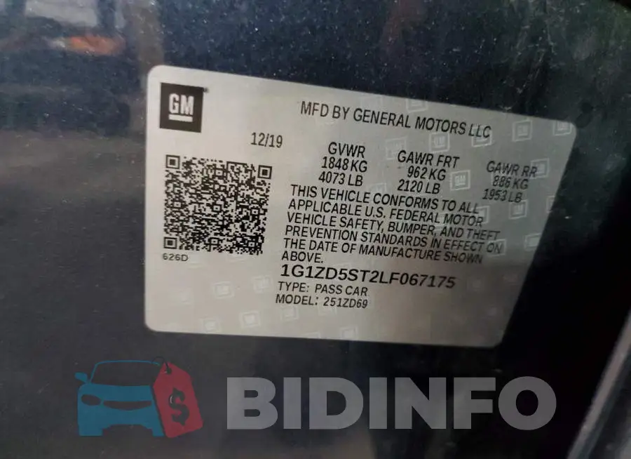 1G1ZD5ST2LF067175 Photo# 12