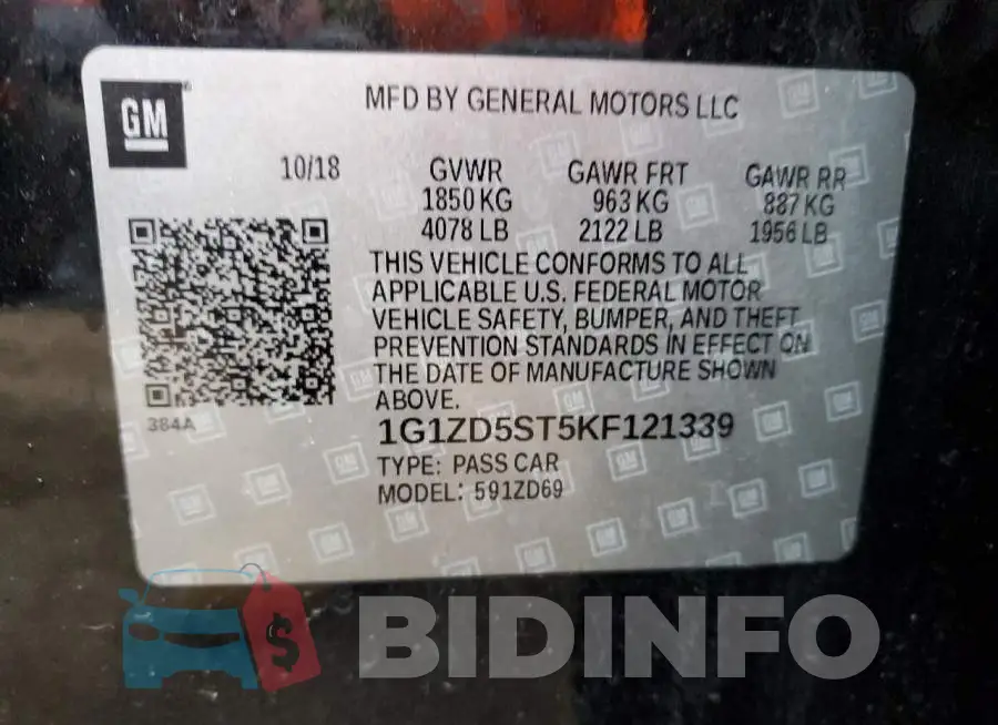 1G1ZD5ST5KF121339 Photo# 12