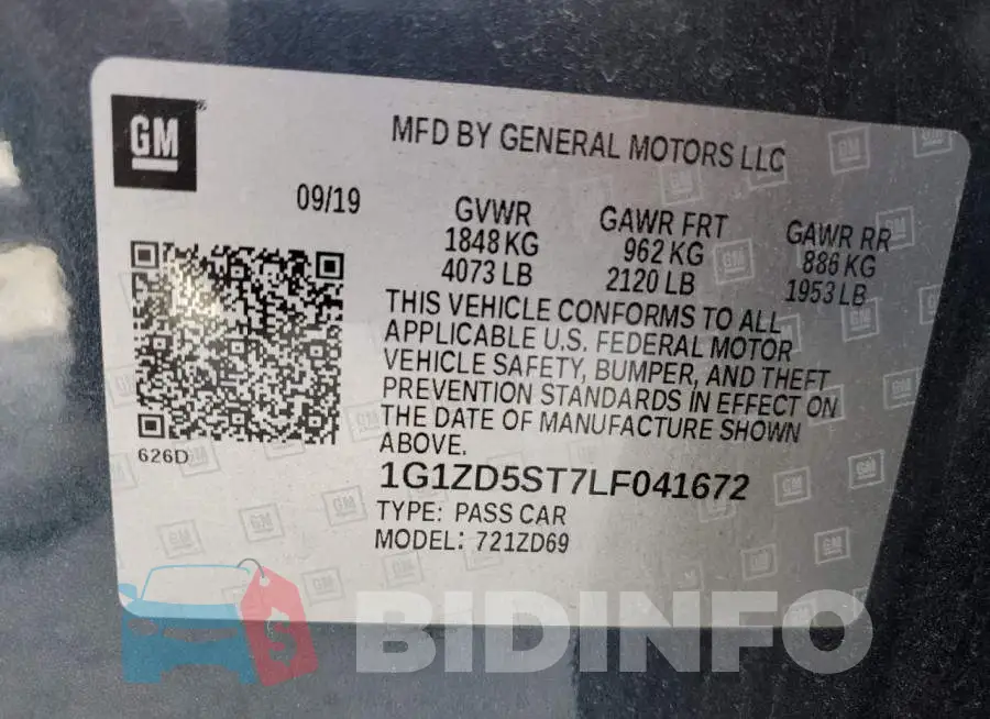 1G1ZD5ST7LF041672 Photo# 12
