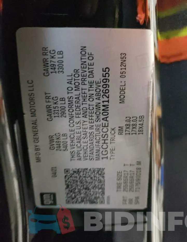 1GCHSCEA0M1269955 Photo# 13