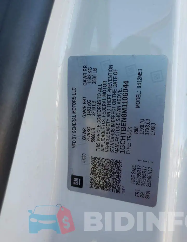1GCHTBENBM1106044 Photo# 12