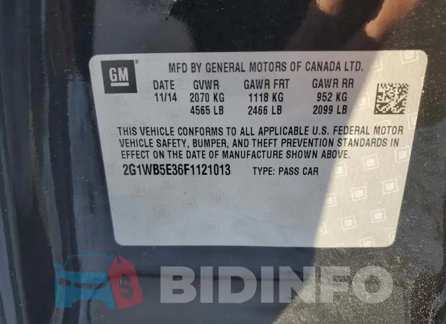 2G1WB5E36F1121013 Photo# 12