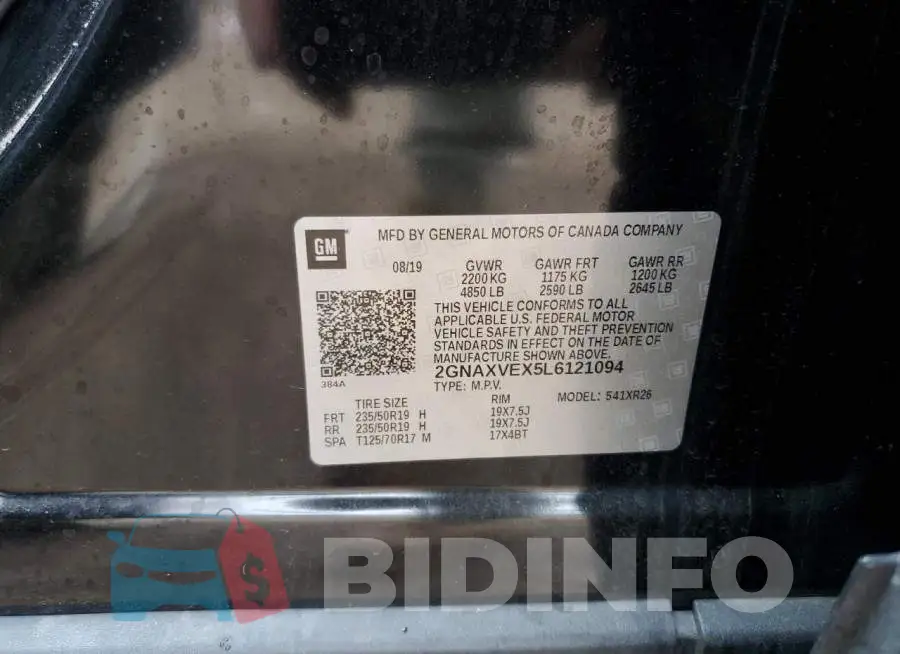 2GNAXVEX5L6121094 Photo# 13