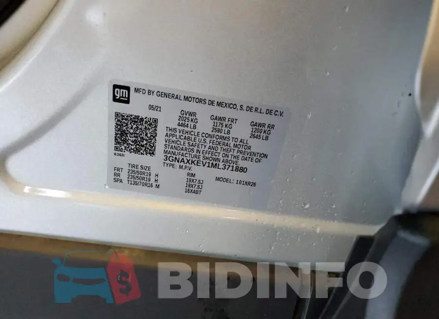 3GNAXKEV1ML371880 Photo# 13