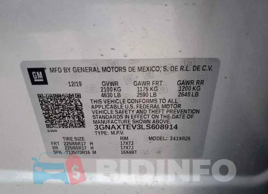 3GNAXTEV3LS608914 Photo# 13