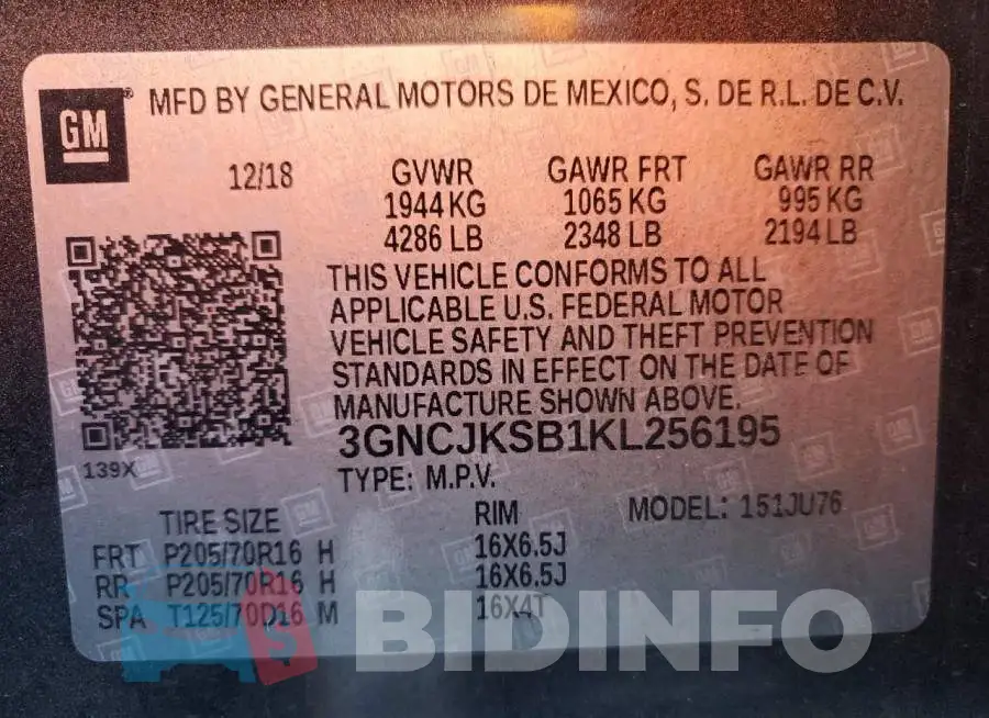 3GNCJKSB1KL256195 Photo# 14