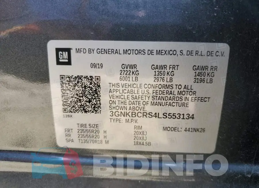 3GNKBCRS4LS553134 Photo# 13