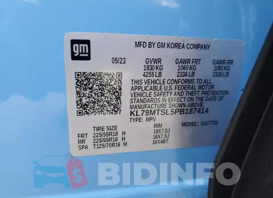 KL79MTSL5PB187414 Photo# 13