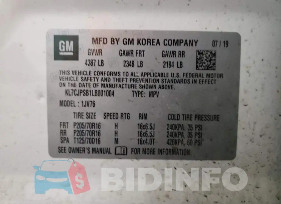 KL7CJPSB1LB001004 Photo# 13
