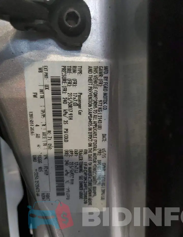 1FADP3K24FL308539 Photo# 12