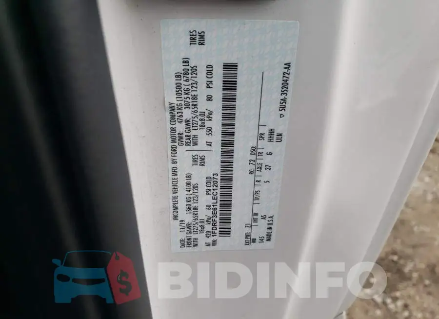 1FDRF3E61LEC12073 Photo# 12
