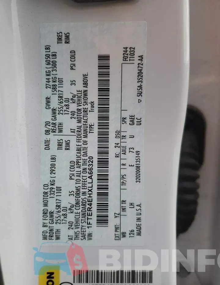 1FTER4EHXLLA66320 Photo# 13