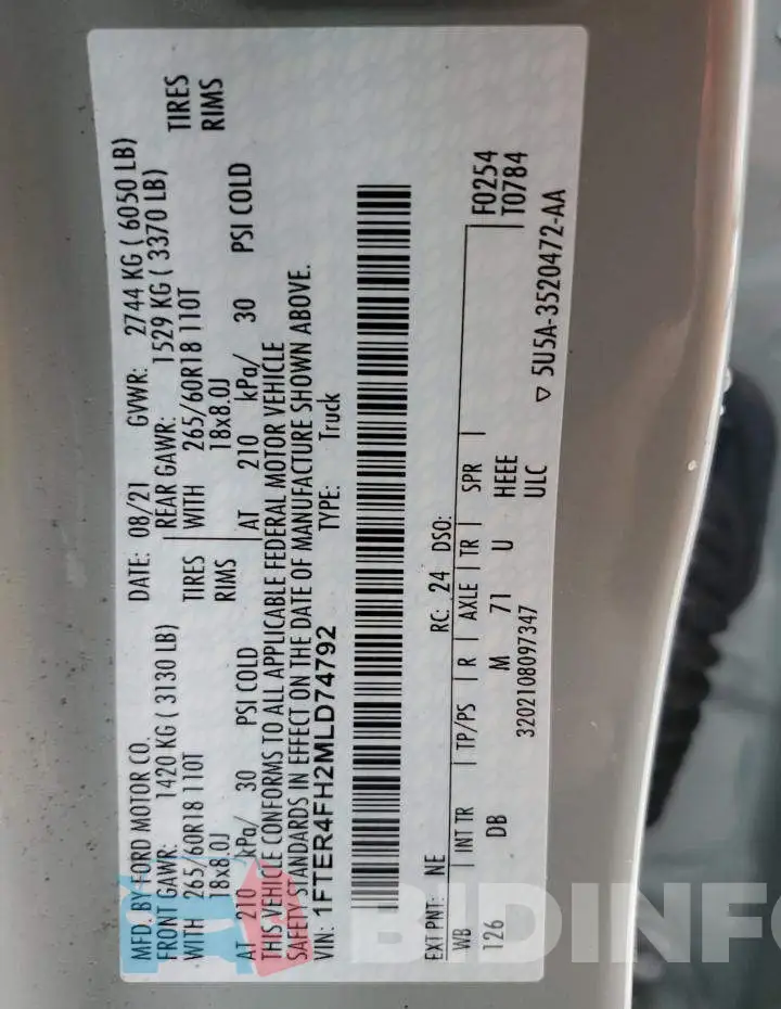 1FTER4FH2MLD74792 Photo# 12