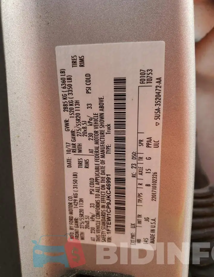 1FTEW1CP9JKC46991 Photo# 12
