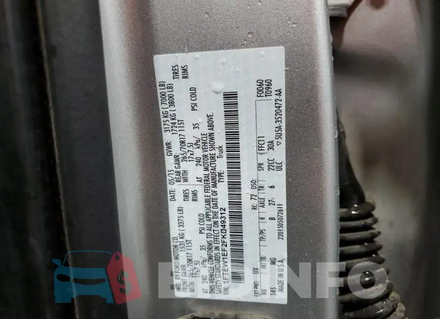 1FTEW1EF2FKD49312 Photo# 12