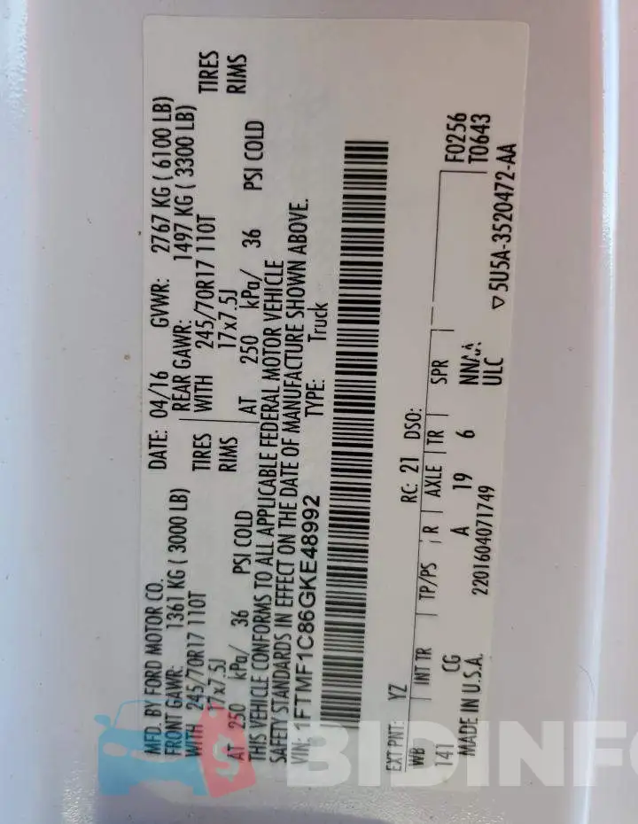 1FTMF1C86GKE48992 Photo# 12