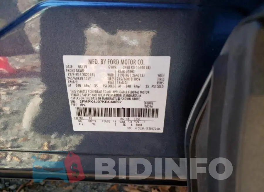 2FMPK4J97KBC60597 Photo# 13