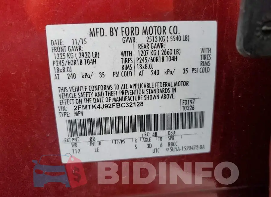 2FMTK4J92FBC32128 Photo# 12