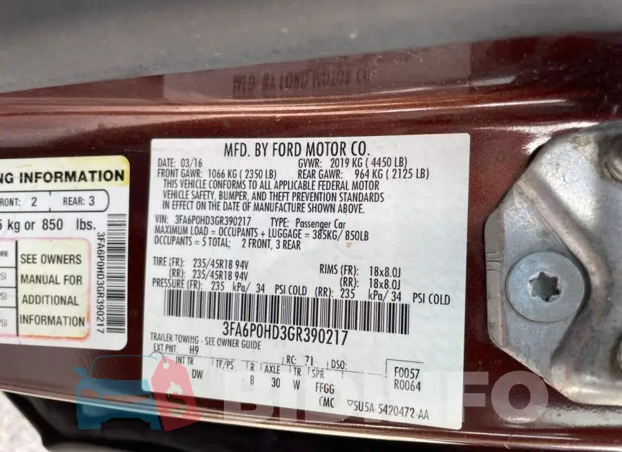 3FA6P0HD3GR390217 Photo# 10
