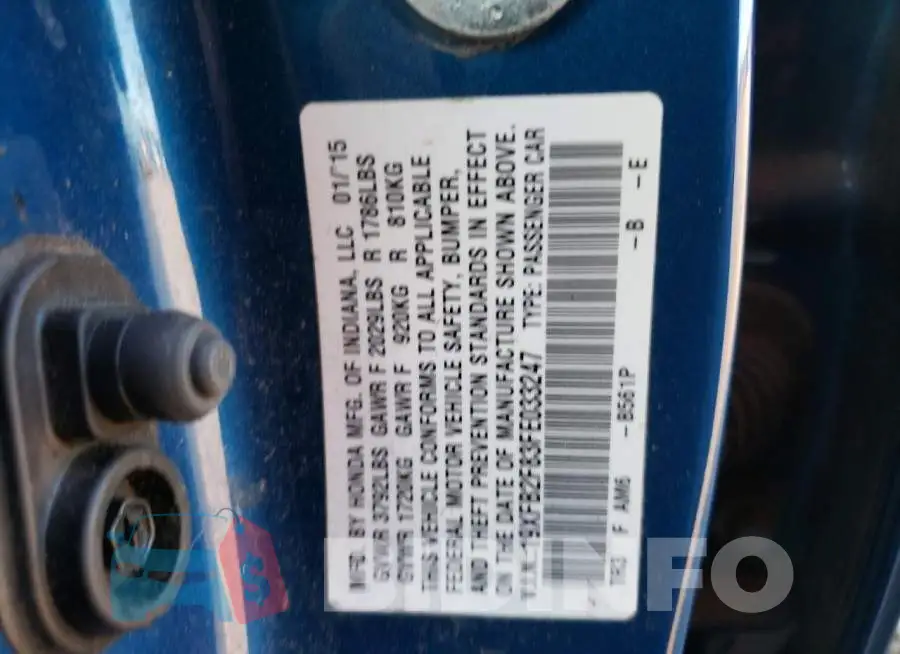 19XFB2F83FE033247 Photo# 12