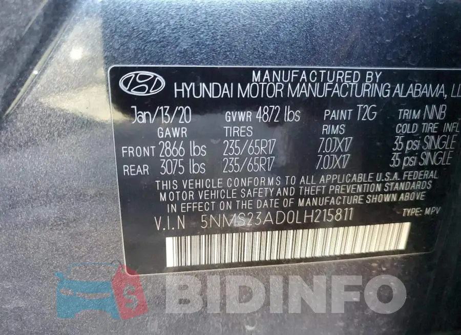 5NMS23AD0LH215811 Photo# 12