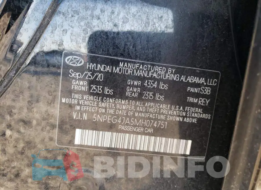 5NPEG4JA5MH074751 Photo# 13