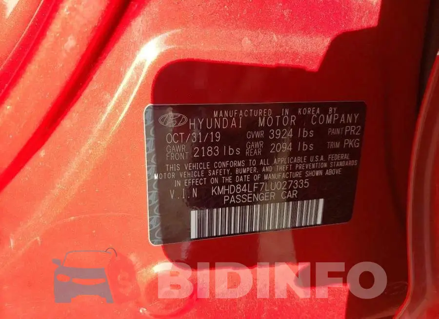 KMHD84LF7LU027335 Photo# 12