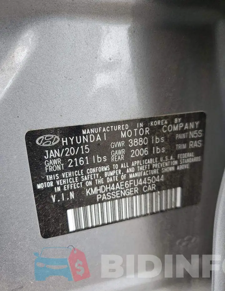 KMHDH4AE6FU445044 Photo# 12