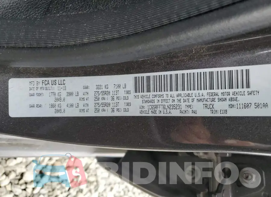 1C6SRFFT6LN235231 Photo# 12
