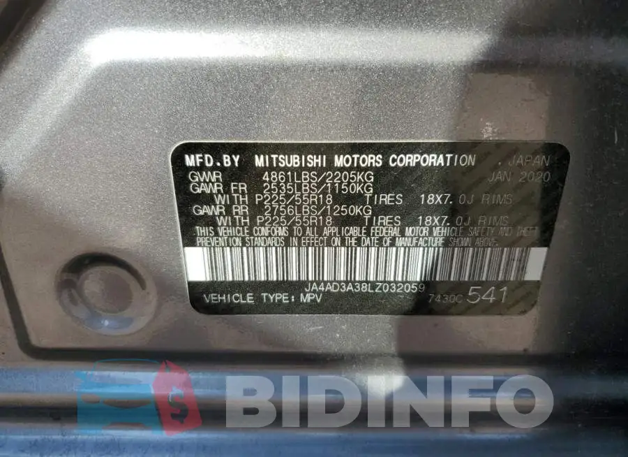 JA4AD3A38LZ032059 Photo# 12