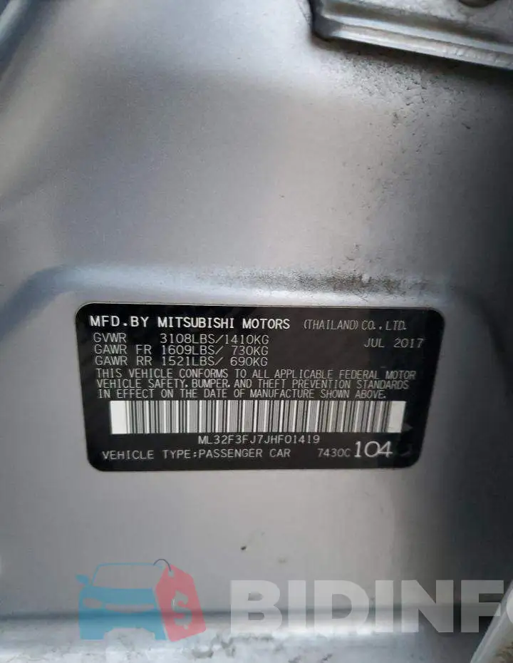 ML32F3FJ7JHF01419 Photo# 12