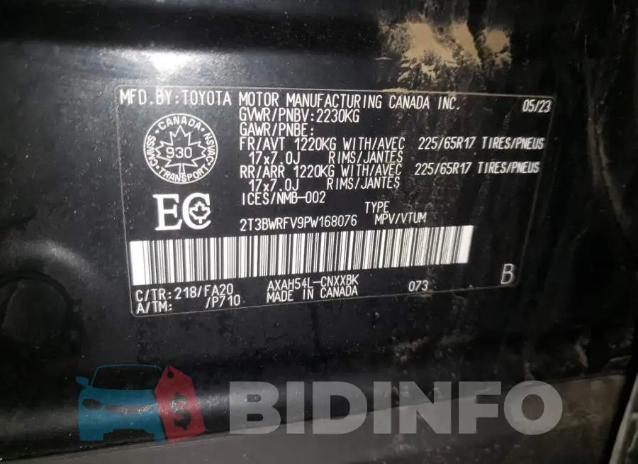 2T3BWRFV9PW168076 Photo# 12