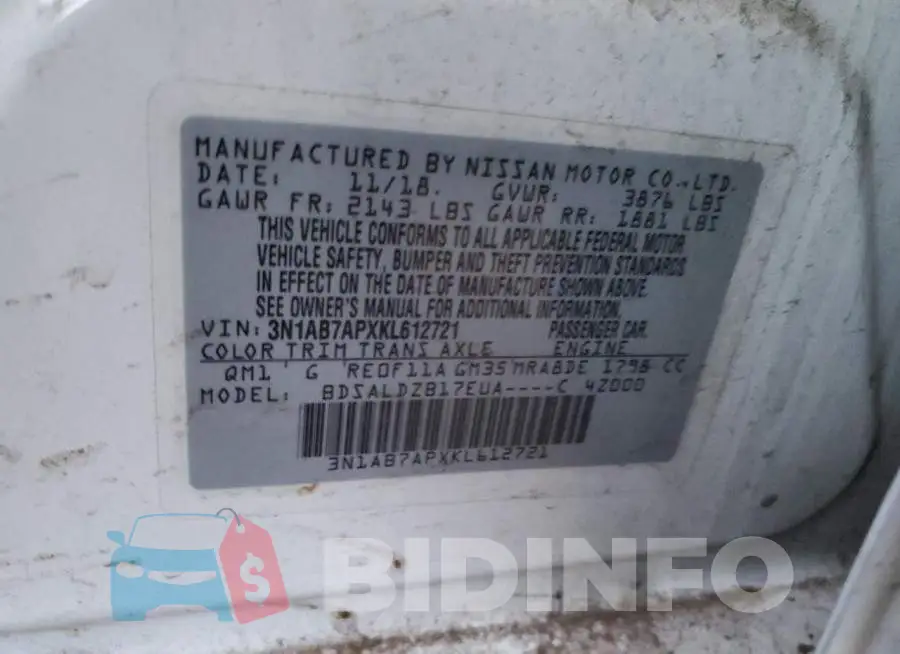 3N1AB7APXKL612721 Photo# 12