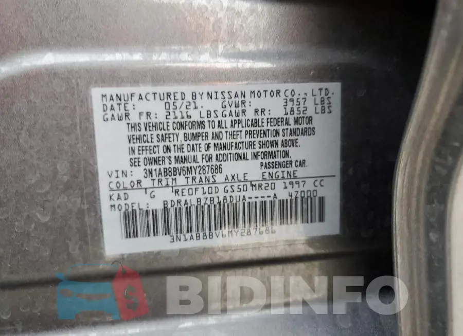 3N1AB8BV6MY287686 Photo# 12