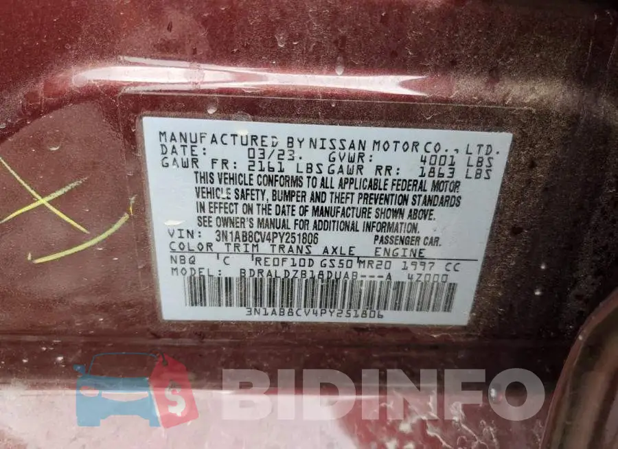 3N1AB8CV4PY251806 Photo# 12
