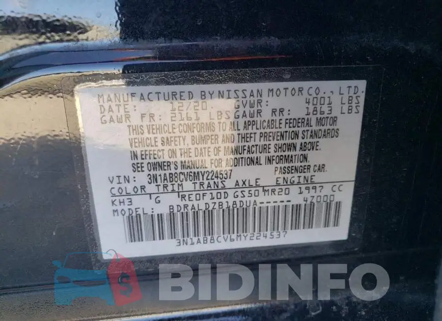 3N1AB8CV6MY224537 Photo# 12