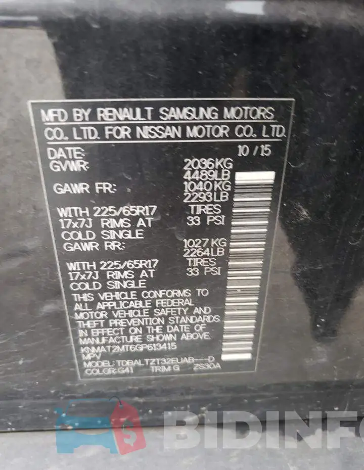 KNMAT2MT6GP613415 Photo# 12