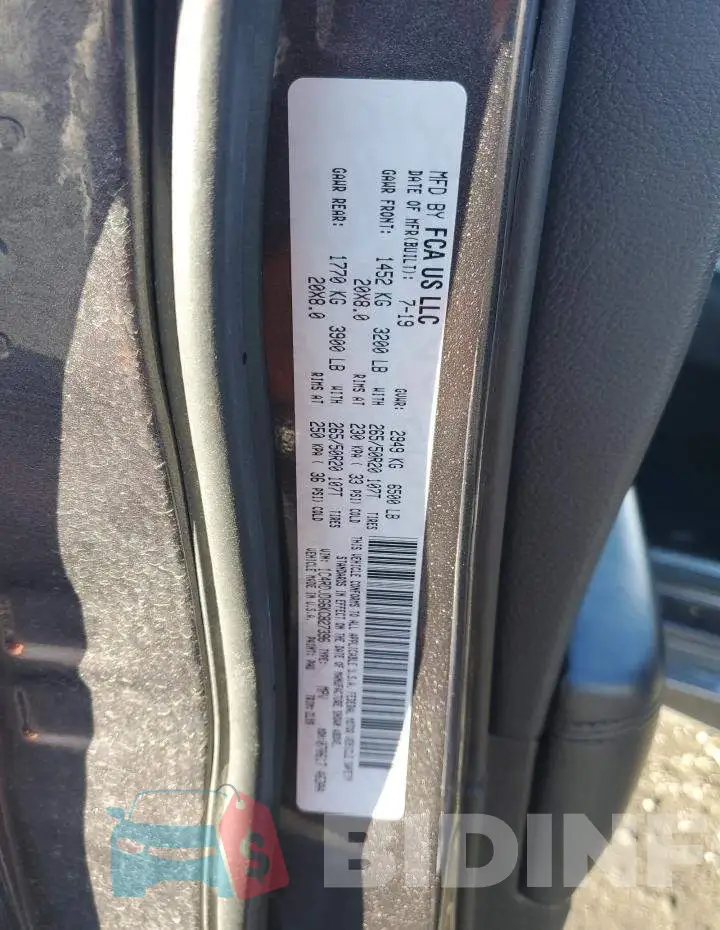 1C4RDJDG6KC827396 Photo# 13