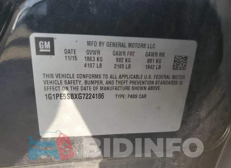 1G1PE5SBXG7224186 Photo# 10