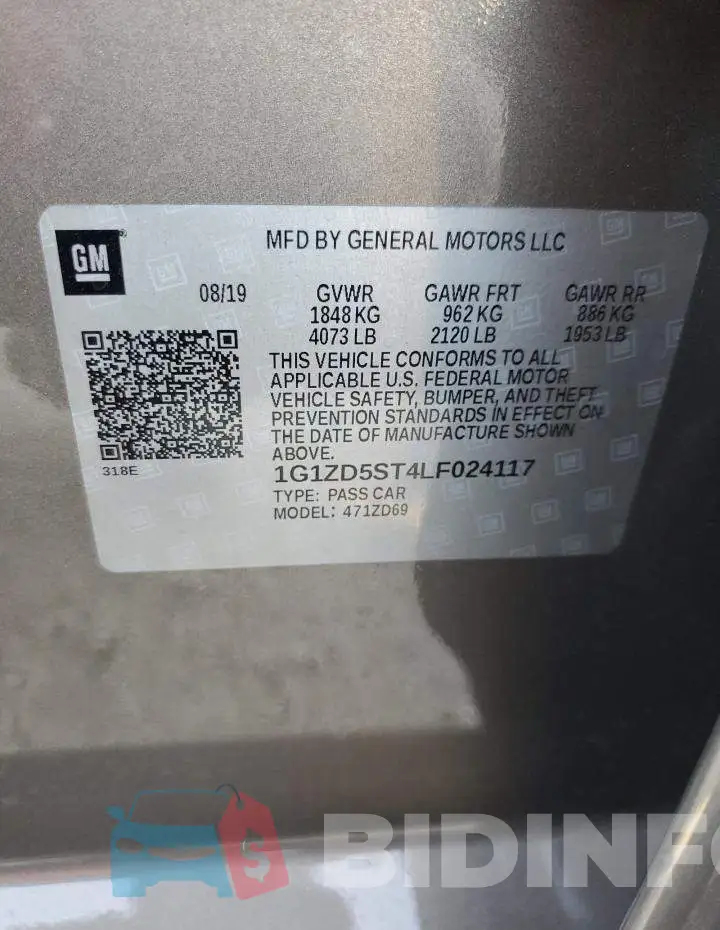 1G1ZD5ST4LF024117 Photo# 12