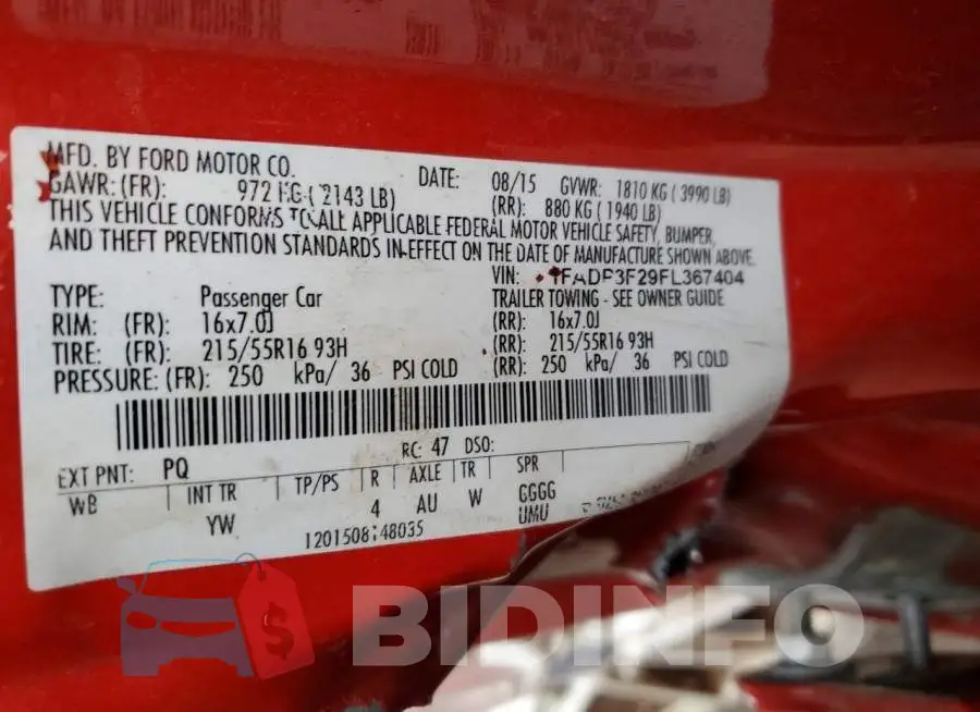 1FADP3F29FL367404 Photo# 12