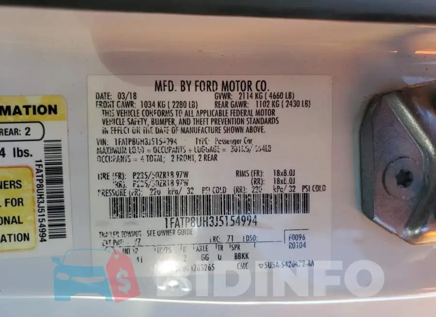 1FATP8UH3J5154994 Photo# 13