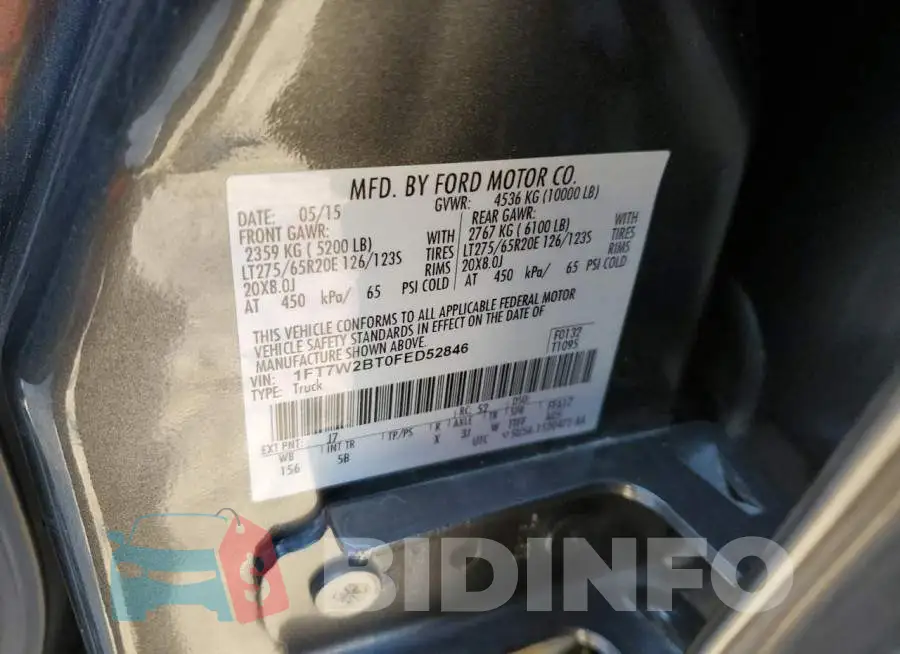 1FT7W2BT0FED52846 Photo# 12