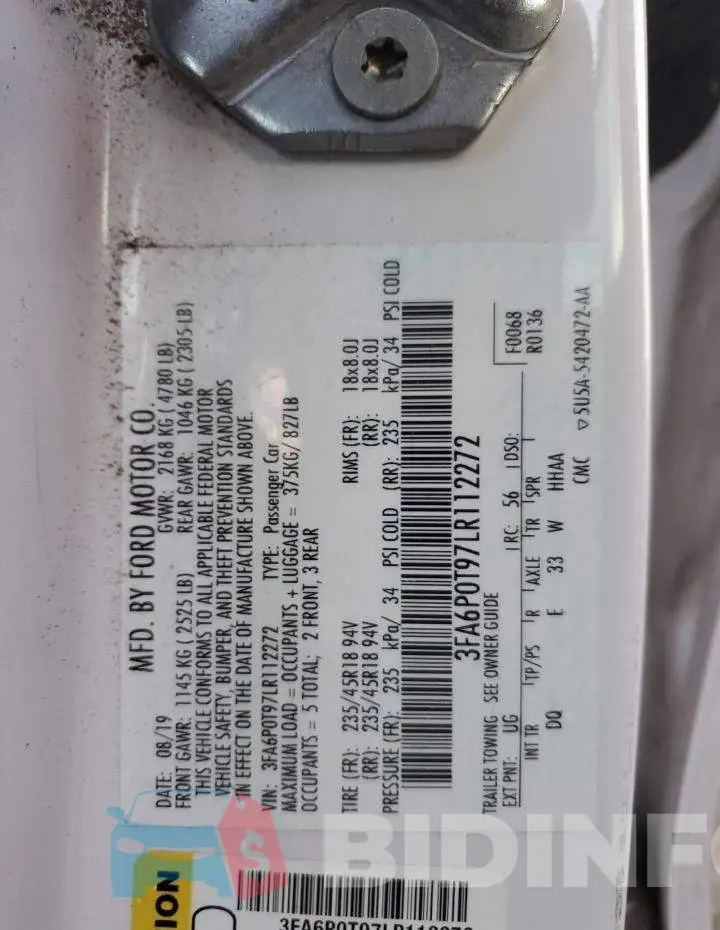 3FA6P0T97LR112272 Photo# 12