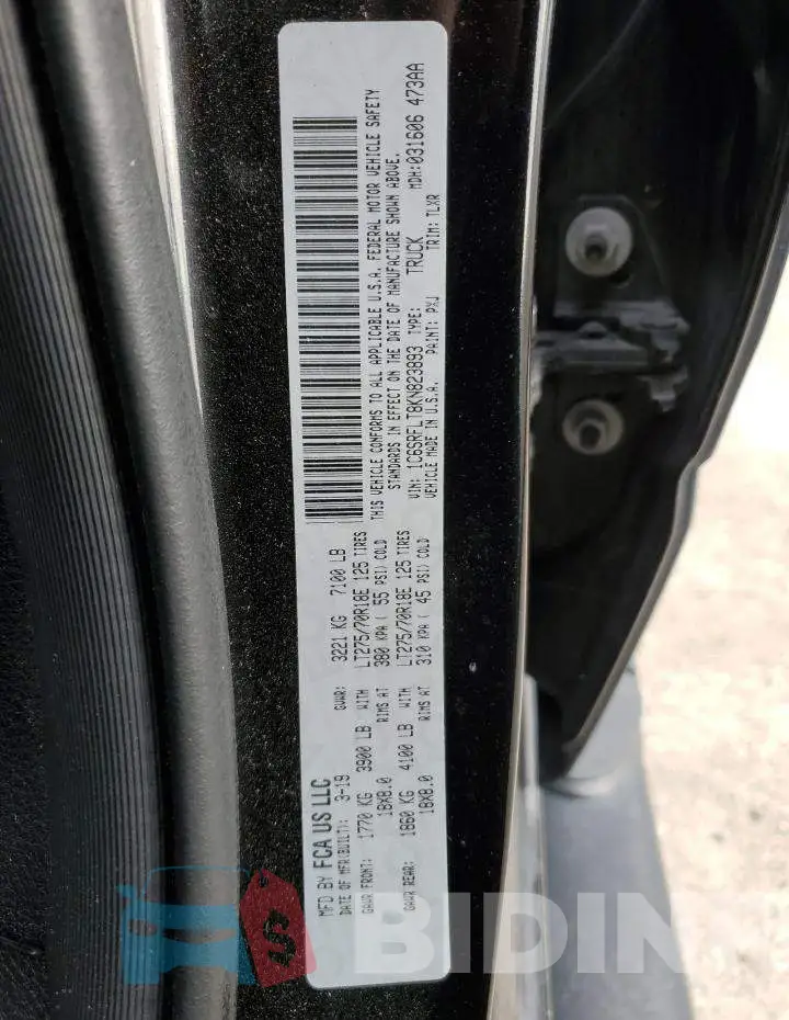 1C6SRFLT8KN823893 Photo# 13