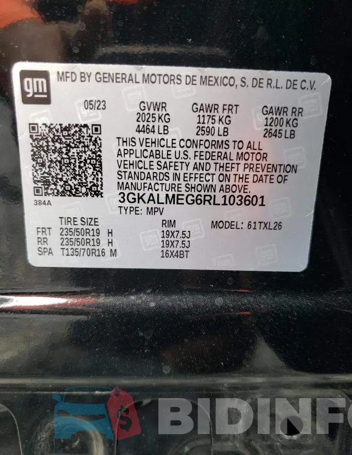 3GKALMEG6RL103601 Photo# 14