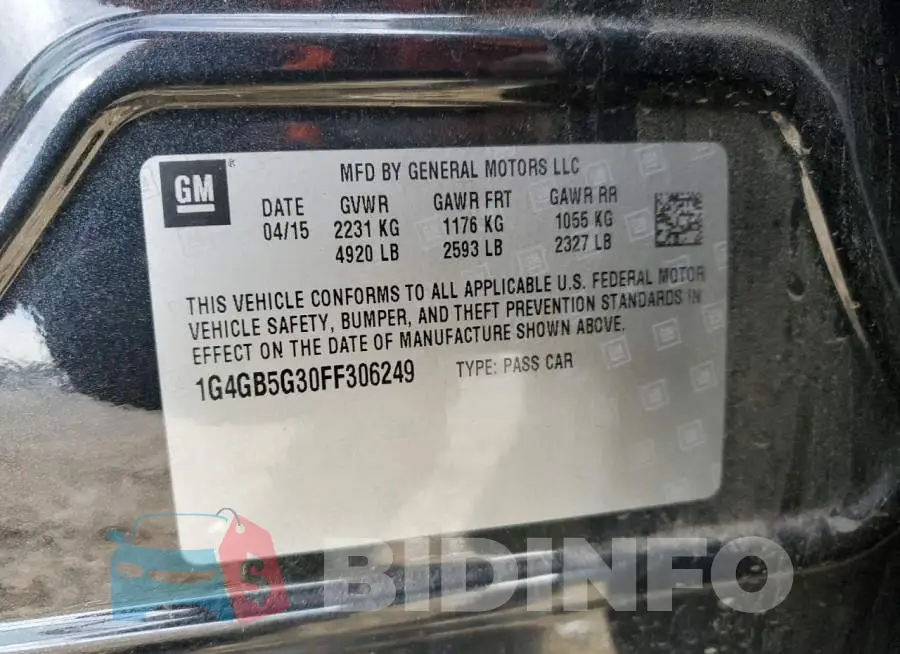 1G4GB5G30FF306249 Photo# 13