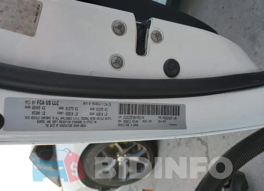 2C3CDZBT6KH705174 Photo# 12
