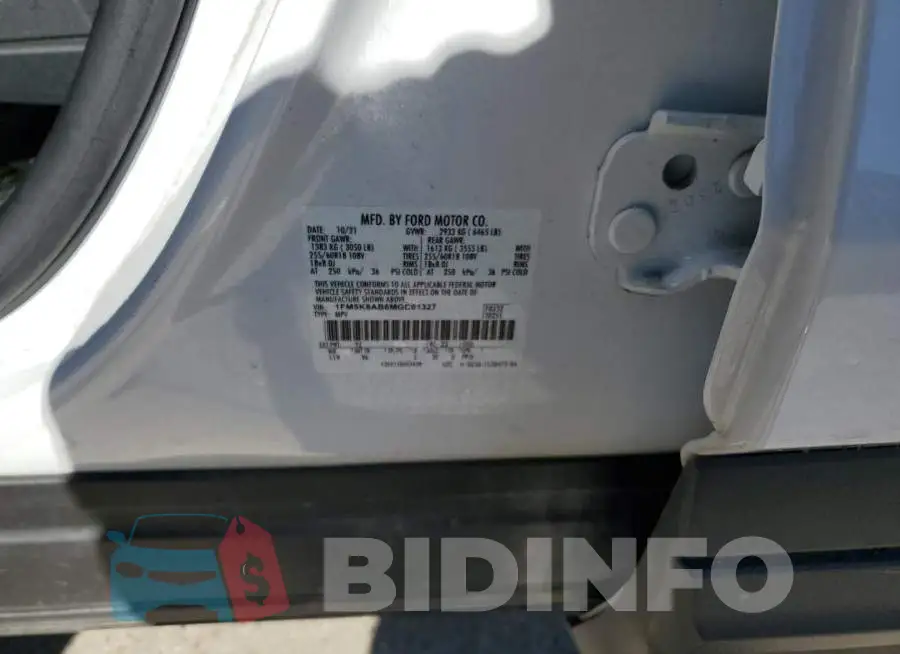 1FM5K8AB6MGC01327 Photo# 14