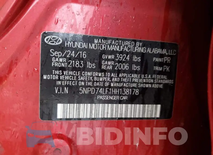 5NPD74LF1HH138178 Photo# 12